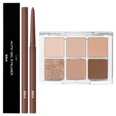 BBIA Last Auto Gel Eyeliner (03 ROSE BROWN) + Ready To Wear Eye Palette (02 MOOD BLUSH) Bundle Set
