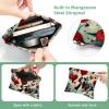 2 Pcs Pocket Cosmetic Bag, Valentine's Day Love Hearts Self-Closing Shrapnel Makeup Bag No Zipper Small Makeup Pouch for Mini Travel Storage for Cosmetics Headphones Jewelry Organizer view 3