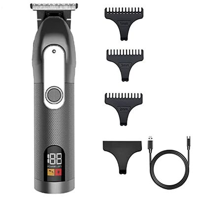 IBDRYKK Hair Clippers for Men, Rechargeable Electric Hair Clipper Men Hair Cutting Machine Beard Hair Trimmer Cordless Hair Clipper(Color:Km1760 Black)