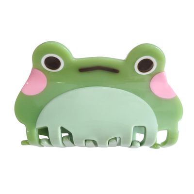 Cute Small Frog Hair Clips,Cellulose Acetate Hair Clips,Big Claw Clips for Girl,Hair Accessories