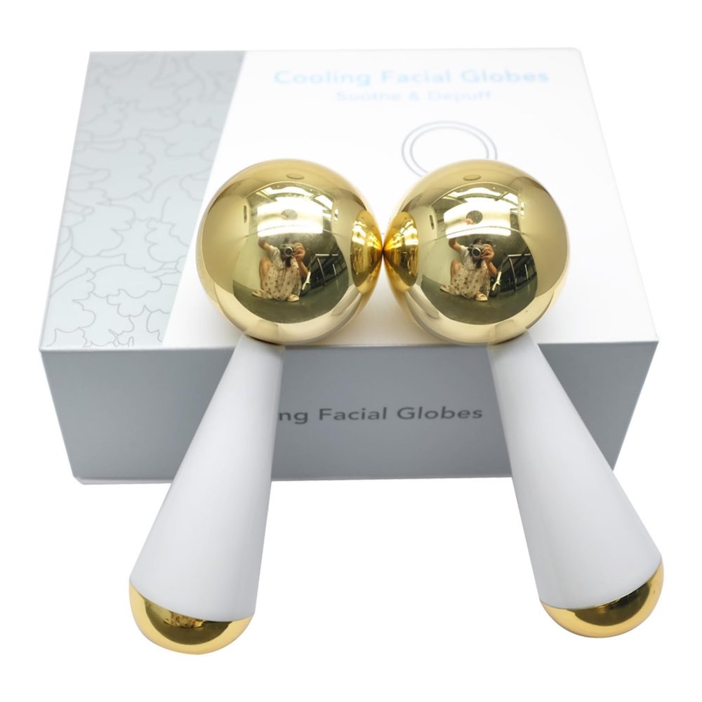 brakverla Facial Ice Globes and Roller, Cooling Massager for Face, Eyes and Neck, Cryotherapy Treatment for Puffiness, Dark Circles and Wrinkles