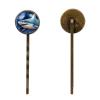 4 Pieces Bobby Pins Hair Clips for Women, Ocean Shark Starry Sky Background Decorative Hairpin Hair Barrettes for Girls, Elegant Brown Hair Accessories view 2