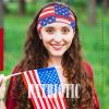 Olbye 4th of July Headbands Patriotic American Flag Hairband USA Red White Blue Headband Wide Turban Knotted Head Band Stars Bandana Independence Day Hair Accessories for Women 4Pcs(USA A) view 3
