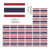 Womaha 30 Sheets Thailand Flag Temporary Tattoos Fans Face Tattoo Stickers for Adults Kids Group Activity Props view 2