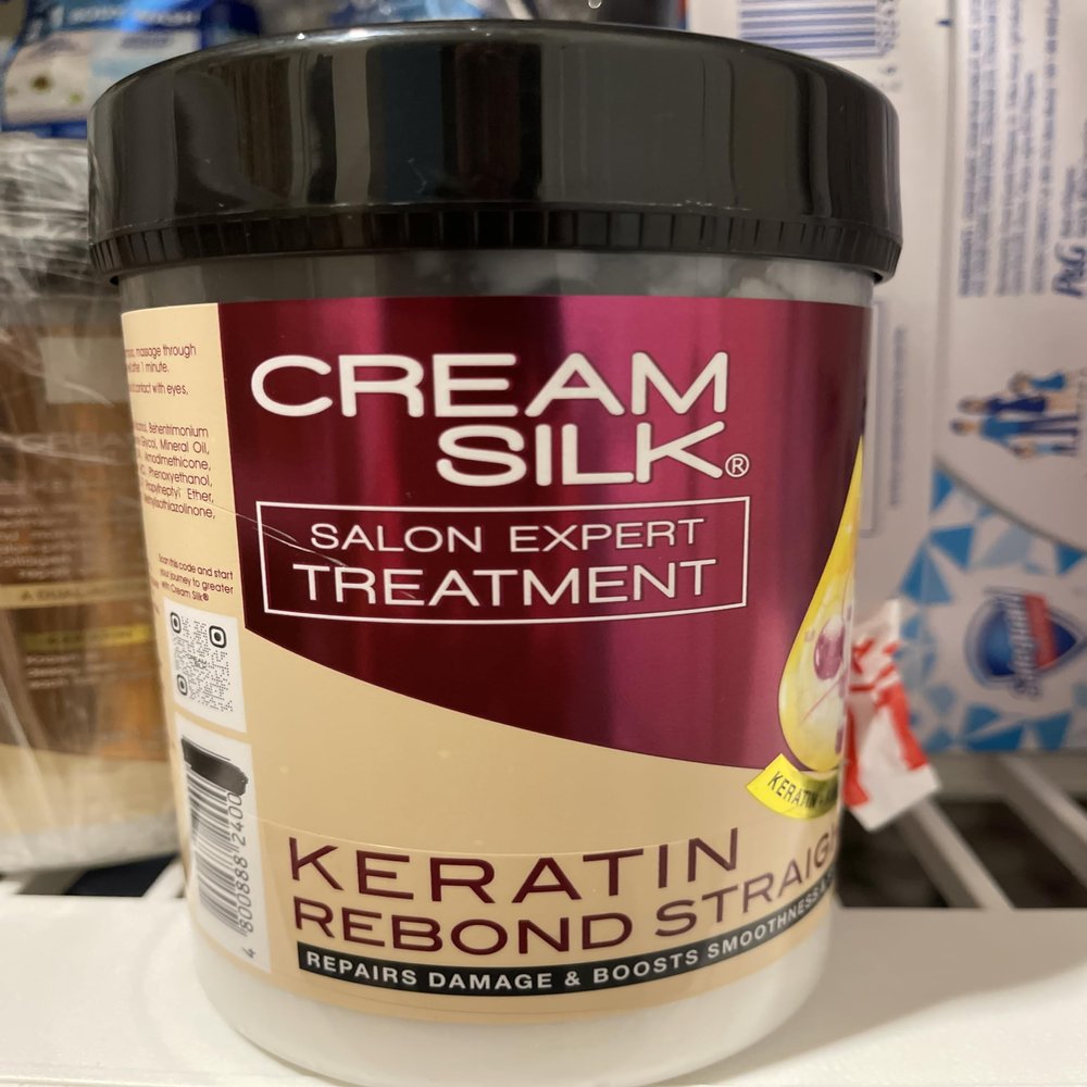 Generic Cream Silk Keratin and Collagen Daily Hair Treatment, 650ml, for Damaged Salon-Treated Hair, Red