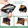 2 Pcs Pocket Cosmetic Bag, Galaxy Sunflower Butterfly Self-Closing Shrapnel Makeup Bag No Zipper Small Makeup Pouch for Mini Travel Storage for Cosmetics Headphones Jewelry Organizer view 3