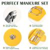 30 Set Manicure Kit Bulk Nail Clippers 7 in 1 Mini Nail Clippers Stainless Steel Professional Care Pedicure with Travel Bag Grooming Kit for Christmas Women Men Home(Soft Color,Simple) view 3