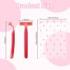 WATUNID Disposable Razors for Women, 50 Pink Stainless Steel Razors view 2