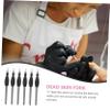 Beaupretty 24pcs Dual-use Stainless Steel Nail File Dead Skin Pusher Fork Manicure Tools for Cuticle Care Nail Buffing Essential Black view 3