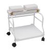 Beauty Salon Nail Foot Trolley, Bath Spa Portable Esthetician Cart, Pedicure Manicure Funiture, Rest Massage Supplies, Footcare Footrest Equipment for Parlors Medical Clinics Hair Salons (White) view 1
