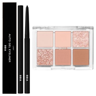 BBIA Last Auto Gel Eyeliner (01 NOIR) + Ready To Wear Eye Palette (01 NUDE BLUSH) Bundle Set