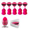 5pcs Makeup Sponge Beauty and 1 Holder, Flawless for Cream, Powder Liquid5pcs Powder Puff Face Makeup Sponge Soft Velour Triangle Powder Puffs for Loose Powder Setting and 1 travel box view 1