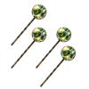 4 Pieces Bobby Pins Hair Clips for Women, Fruit Pear Decorative Hairpin Hair Barrettes for Girls, Elegant Brown Hair Accessories view 1