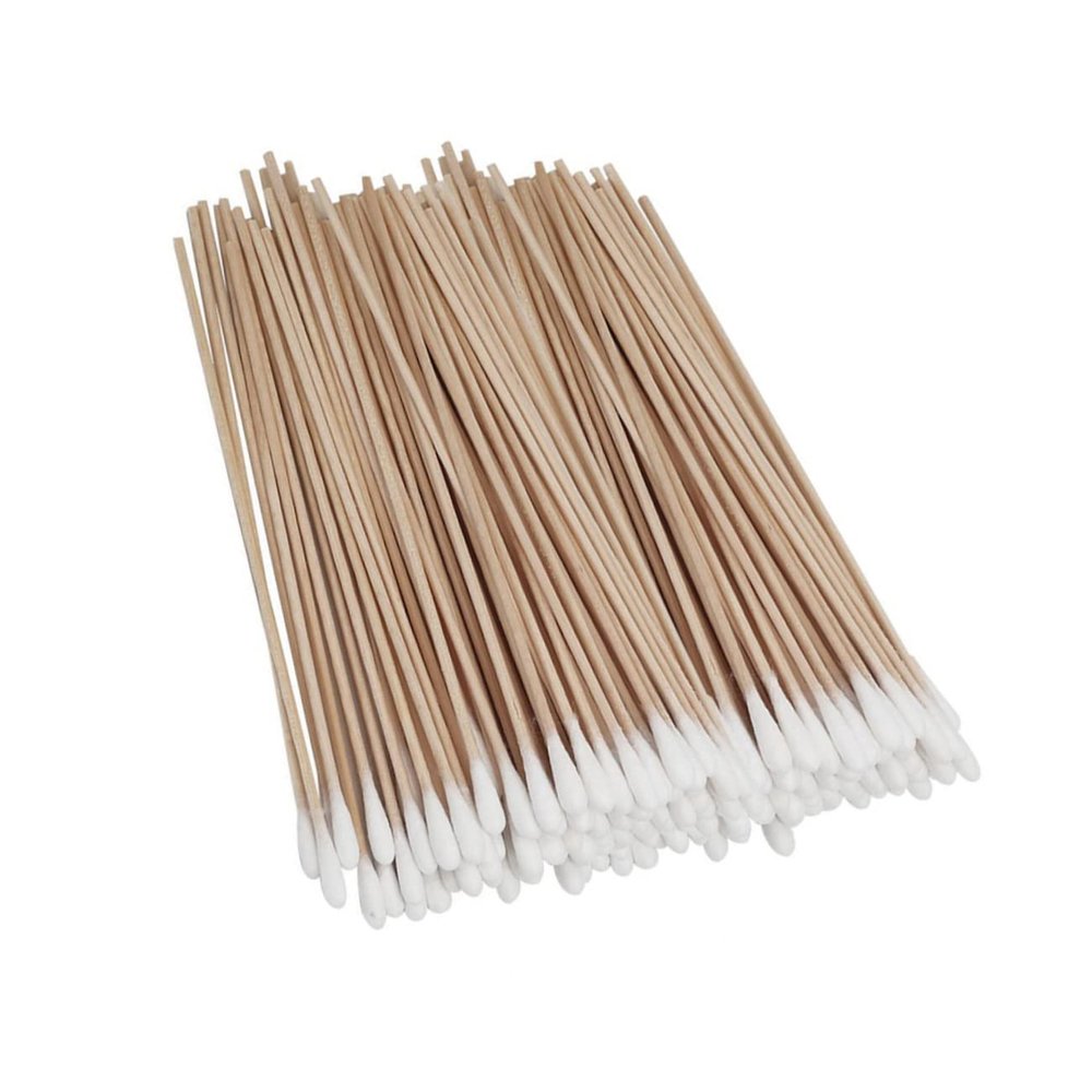 FRCOLOR 500pcs Handle Cotton Swabs Wooden Stick Cotton Sticks for Multi-purpose Use Home Beauty and Cleaning Applications