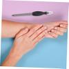 Beaupretty 36pcs Dual-use Stainless Steel Nail File Dead Skin Pusher Fork Professional Manicure Tools for Cuticle Trimming Nail Care Black view 2