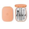 4-in-1 Nail Care Set with Storage Case - Stainless Steel Nail Clippers, Cuticle Fork, Ear Pick, and Nail File - Travel Nail Cutter Kit for Men and Women - Pink view 1