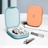 4-in-1 Nail Care Set with Storage Case - Stainless Steel Nail Clippers, Cuticle Fork, Ear Pick, and Nail File - Travel Nail Cutter Kit for Men and Women - Pink view 2