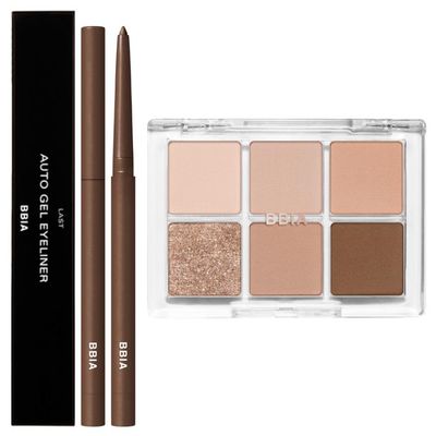 BBIA Last Auto Gel Eyeliner (04 MELLOW BROWN) + Ready To Wear Eye Palette (02 MOOD BLUSH) Bundle Set