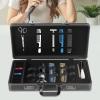Salon Barber Cases for Clippers Barber Tool Box Organizer Hair Stylist Tool Kits Portable Barber Travel Carrying Case Tool Box w/3-Digit Security Lock view 2