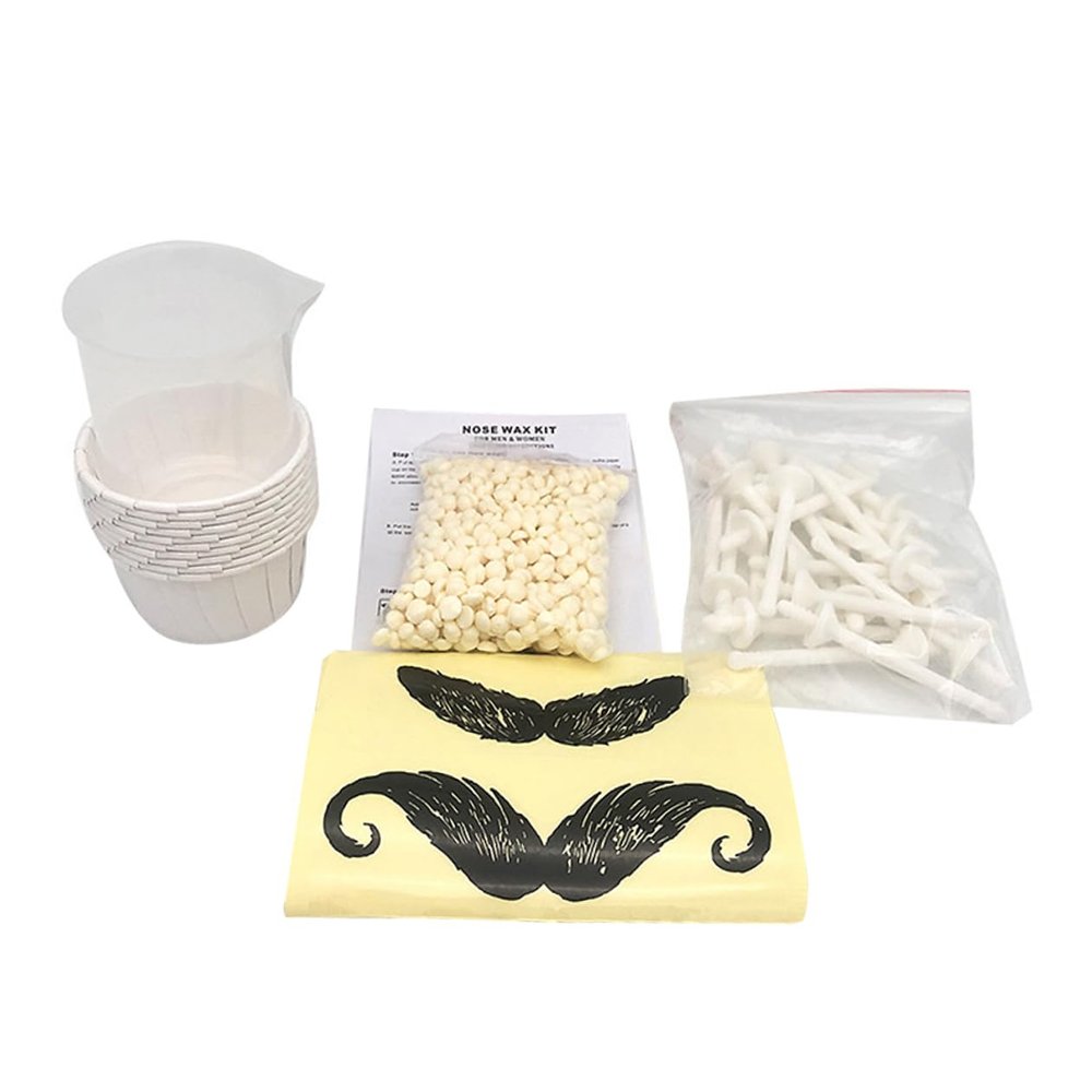 Beatifufu Professional Nose Hair Wax Beans Set Measuring Cup for Quick and Painless Hair Removal for Efficient Use
