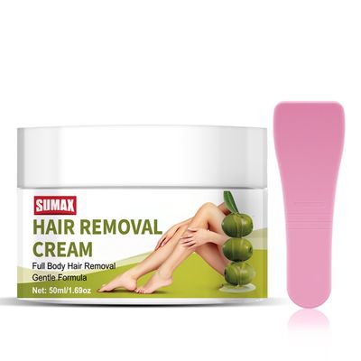 SUMAX Hair Removal Cream for Women and Men 50G Travel Size Depilatory Cream Painless Facial Hair Removal Cream for Sensitive Skin Body Cream Hair Remover for Bikini, Arms, Legs, Underarm Hair Removal