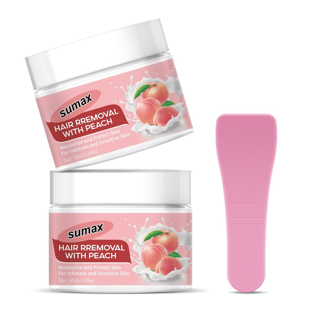 SUMAX Hair Removal Cream for Women and Men 50G Travel Size Depilatory Cream Painless Hair Removal Cream Fast and Effective Body Hair Removal Cream for Bikini, Arms, Legs, Underarm Hair Removal