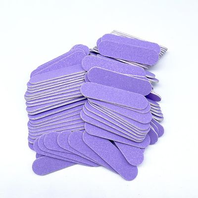 100PCS Mini Emery Boards Disposable Nail File Purple Nail Files Buffers Lot Manicure Tool Set Nail File for Natural Nails Home Salon Use