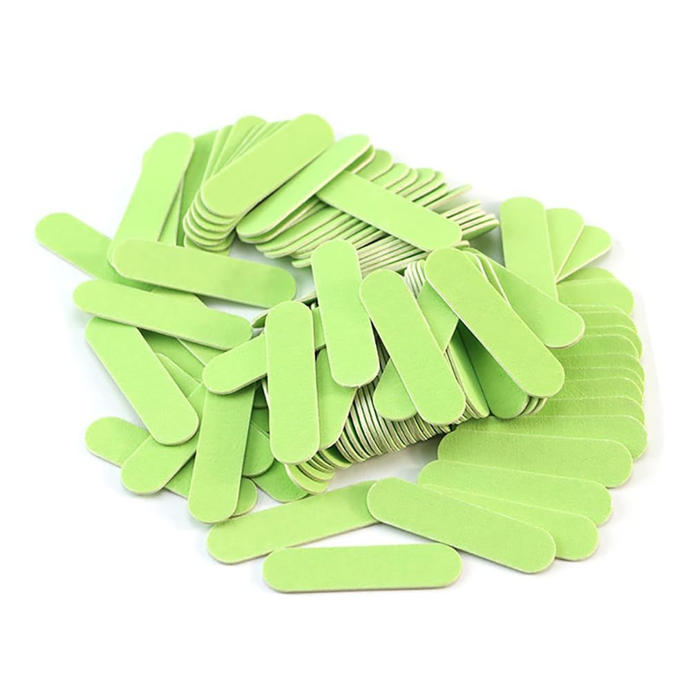 100PCS Mini Nail Files Bulk Nail Emery Boards Nail File Lot Disposable Nail Files Buffers Nail File for Natural Nails Home Salon Use
