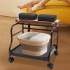 Beauty Salon Nail Foot Trolley, Bath Spa Portable Esthetician Cart, Pedicure Manicure Funiture, Rest Massage Supplies, Footcare Footrest Equipment for Parlors Medical Clinics Hair Salons (Coffee) view 4
