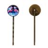 4 PCS Womens Hair Barrettes, Jungle Flamingo Starry Sky Background Long Bobby Hair Pins for Girls, Stainless Steel Hair Clips Headwear Styling Tools Hair Accessories view 2