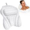 Bath Pillow Bathtub Pillow, for Bathtub 6 Suction Cups Home 3D Air Mesh Spa with Hook Bath Pillow Head Neck 3D Mesh Suction Cup Bath Pillow,White view 2