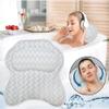 Bath Pillow Bathtub Pillow, for Bathtub 6 Suction Cups Home 3D Air Mesh Spa with Hook Bath Pillow Head Neck 3D Mesh Suction Cup Bath Pillow,White view 3