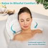 Bath Pillow Bathtub Pillow, for Bathtub 6 Suction Cups Home 3D Air Mesh Spa with Hook Bath Pillow Head Neck 3D Mesh Suction Cup Bath Pillow,White view 4