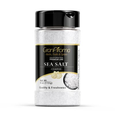 GranAroma Coarse Sea Salt, Finishing Salt, Cooking and Bath Additive (4 Ounce)