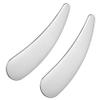 MERRYHAPY 2pcs Stainless Steel Facial Cream Spatula Reusable Beauty Scoop for Even Application Mini Skincare Tool for Creams and Makeup Portable Cosmetic Spatula for Women view 1