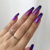 ALIEN BABE Press-On Nails by Lavaa Beauty | Blue Purple Chrome Long Coffin Nails view 1