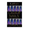 ALIEN BABE Press-On Nails by Lavaa Beauty | Blue Purple Chrome Long Coffin Nails view 2