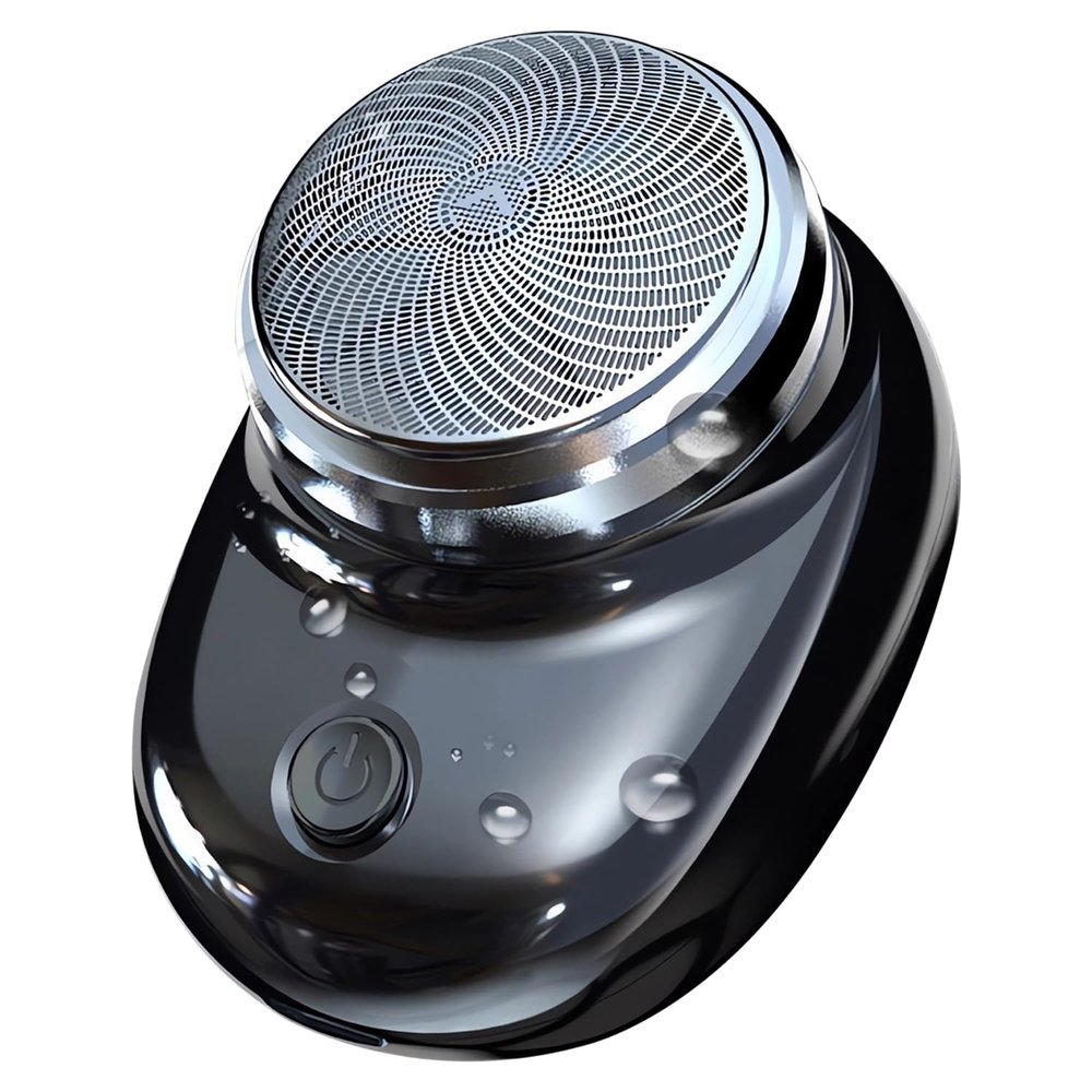 Mini Portable Men's Electric Razor - Rotary Replacement, USB Rechargeable, Wet & Dry, Waterproof for Home, Car, Office