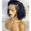 13x6 Curly Bob Lace Front Human Hair Wigs For Black Women Water Wave Short Bob Wig Brazilian Natural Black Wig Glueless Pre Plucked with Baby Hair Deep Wave Wig 150% Density 14Inch view 2