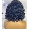 13x6 Curly Bob Lace Front Human Hair Wigs For Black Women Water Wave Short Bob Wig Brazilian Natural Black Wig Glueless Pre Plucked with Baby Hair Deep Wave Wig 150% Density 14Inch view 4