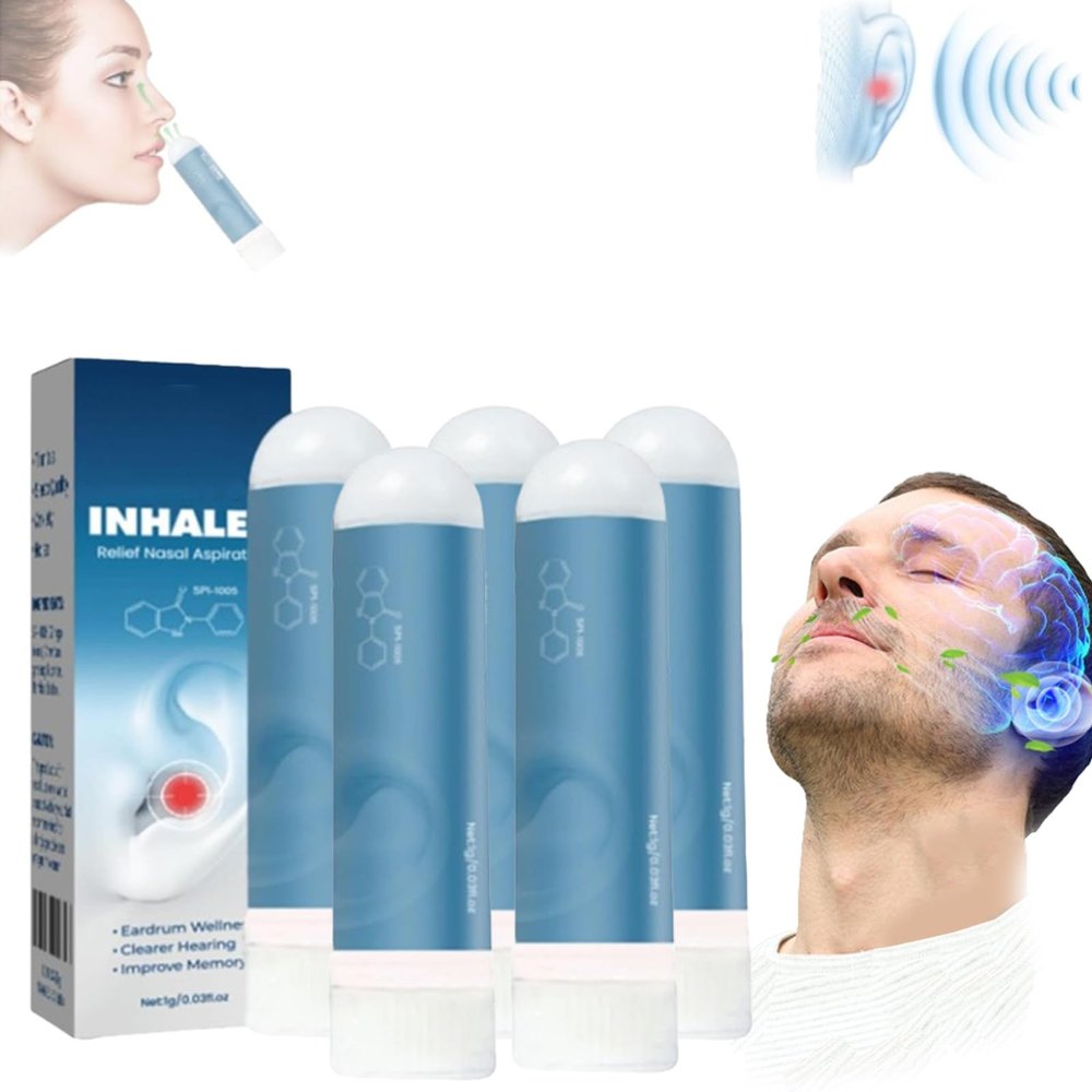 Earscalm Nasal Aspiration, Techsilen for Tinnitus, Techsilen Tinnitus Inhaler, Echo Ease Tinnitus Inhaler, Tinnitus Inhaler Relief for Ringing Ears (5pcs)