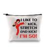 G2TUP TV Show Inspired Gift I Like To Kick I'm 50 Makeup Bag Fun Skit Lover Cosmetic Bag TV Show Characters Fans Gift (I Like To Kick I'm 50 MB) view 1