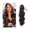 Ponytail Extension Pony Tail Hair Extension, 24" Long Body Wave Ponytail Extensions Claw Clip in Fluffy Curly Ponytail Heat Resistant Synthetic Hair Pieces for Women Pony Tails Hair Extensions(Color:3 view 1