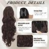 Ponytail Extension Pony Tail Hair Extension, 24" Long Body Wave Ponytail Extensions Claw Clip in Fluffy Curly Ponytail Heat Resistant Synthetic Hair Pieces for Women Pony Tails Hair Extensions(Color:3 view 2