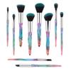 Brush set make up,Makeup Brushes, 10PCs Professional Cosmetic Brush Set Special Shiny Foundation Face Powder Brush Eyeshadows Blending Blush Brushes(Color:Blue) view 1