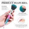 Brush set make up,Makeup Brushes, 10PCs Professional Cosmetic Brush Set Special Shiny Foundation Face Powder Brush Eyeshadows Blending Blush Brushes(Color:Blue) view 3