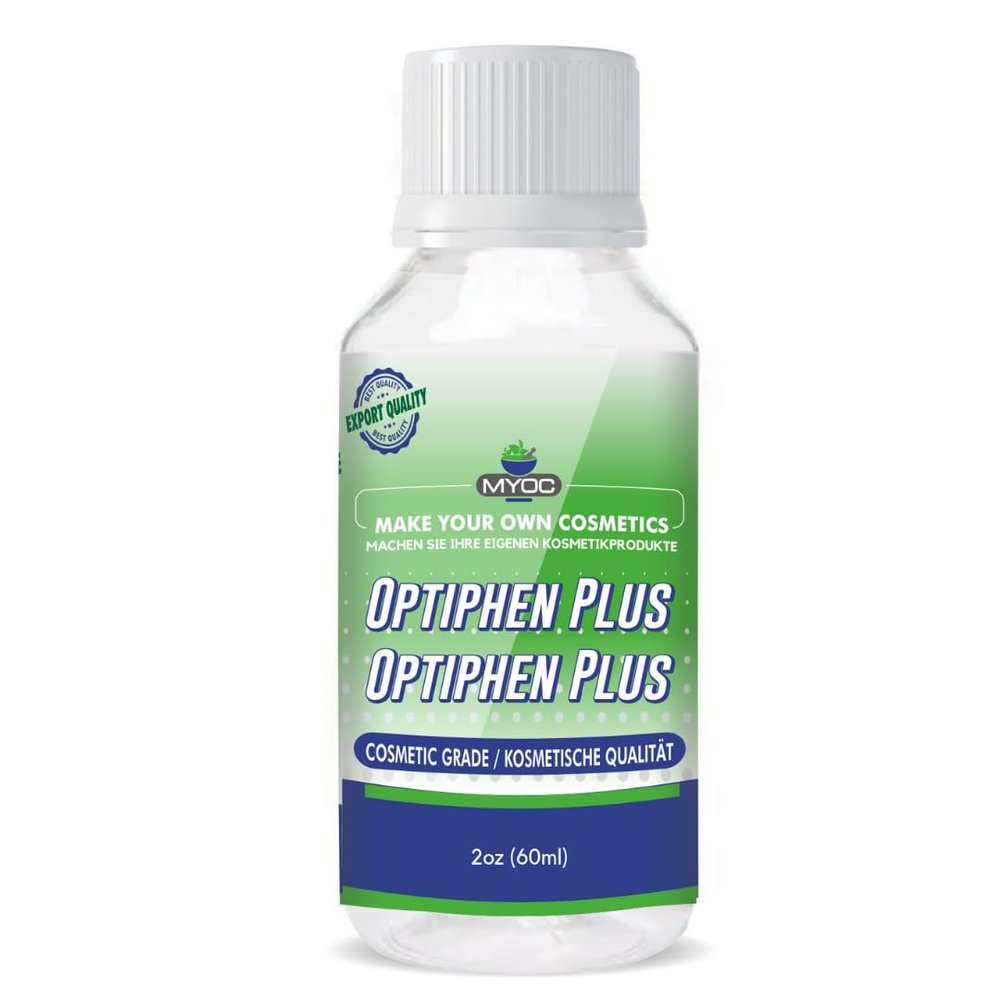 Optiphen Plus Preservative Natural Preservative for Cosmetics Water Soluble Paraben Free Broad Spectrum Preservative for Lotions Making DIY Products, Serums (60 ml (2 Fl Oz))