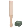 Sided Leather Polish Sharpening Strop for Knife Wood Carving with Wooden Handle Grinding Board for Maximum Sharpness Maintenance view 4