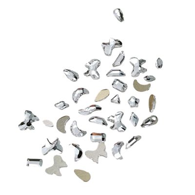 GMBYLBY 100Pack Fashion Glass Nail Art Jewelry Crystal 3D Diamond Rhinestones Nail Rhinestones Nail Decoration Nail Art Set Nail Design Crystal Nail Accessories Mixed Stones, White
