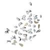 GMBYLBY 100Pack Fashion Glass Nail Art Jewelry Crystal 3D Diamond Rhinestones Nail Rhinestones Nail Decoration Nail Art Set Nail Design Crystal Nail Accessories Mixed Stones, White view 1